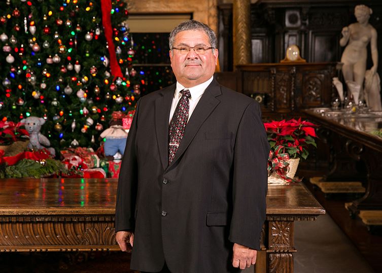 Foundation President Abe Marquez at Hearst Castle Holiday Feast 2014