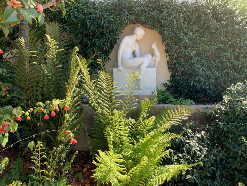 The Foundation at Hearst Castle - spring garden statue